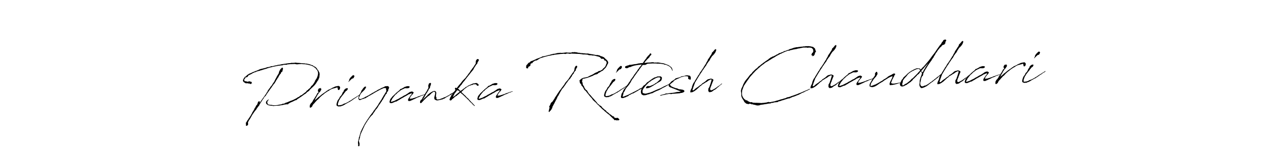 Design your own signature with our free online signature maker. With this signature software, you can create a handwritten (Antro_Vectra) signature for name Priyanka Ritesh Chaudhari. Priyanka Ritesh Chaudhari signature style 6 images and pictures png