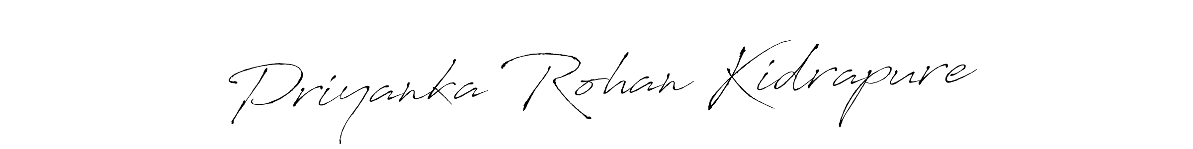Design your own signature with our free online signature maker. With this signature software, you can create a handwritten (Antro_Vectra) signature for name Priyanka Rohan Kidrapure. Priyanka Rohan Kidrapure signature style 6 images and pictures png