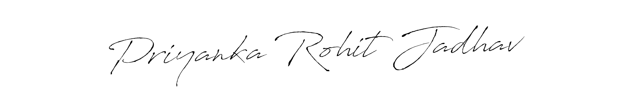 Priyanka Rohit Jadhav stylish signature style. Best Handwritten Sign (Antro_Vectra) for my name. Handwritten Signature Collection Ideas for my name Priyanka Rohit Jadhav. Priyanka Rohit Jadhav signature style 6 images and pictures png