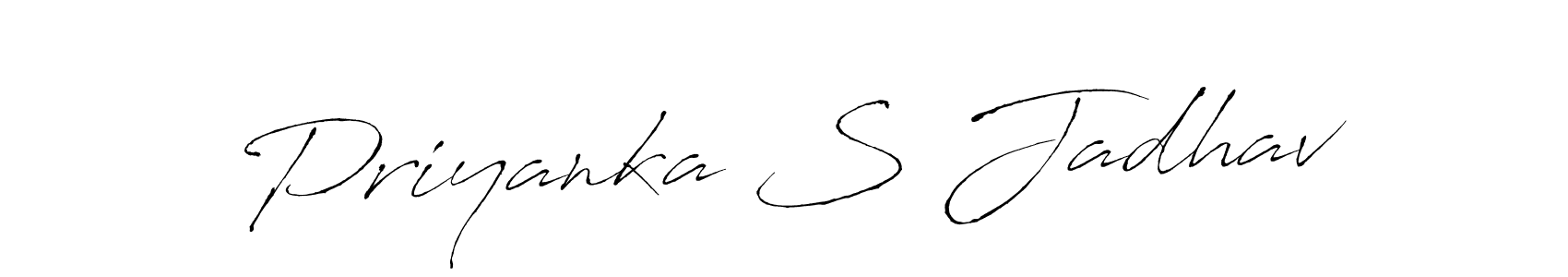 Antro_Vectra is a professional signature style that is perfect for those who want to add a touch of class to their signature. It is also a great choice for those who want to make their signature more unique. Get Priyanka S Jadhav name to fancy signature for free. Priyanka S Jadhav signature style 6 images and pictures png