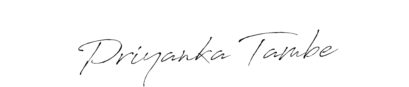 How to make Priyanka Tambe signature? Antro_Vectra is a professional autograph style. Create handwritten signature for Priyanka Tambe name. Priyanka Tambe signature style 6 images and pictures png