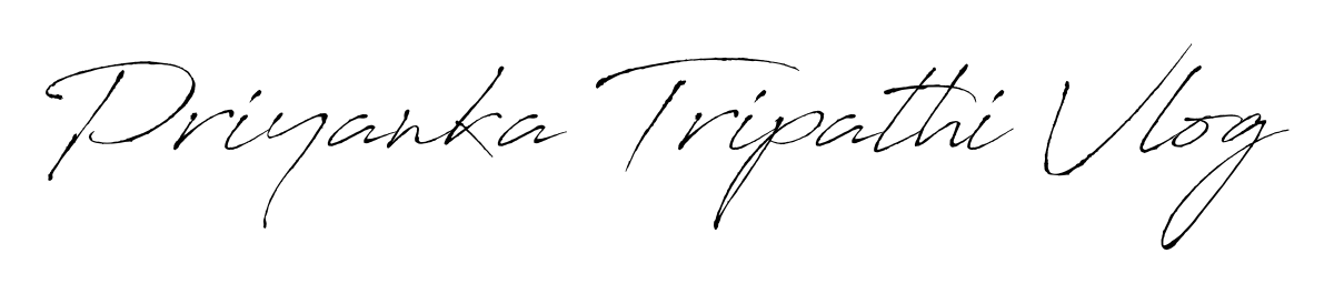 Personalize your online presence with Priyanka Tripathi Vlog signature rendered in elegant Antro_Vectra font. Great for website footers and blogs. Priyanka Tripathi Vlog signature style 6 images and pictures png