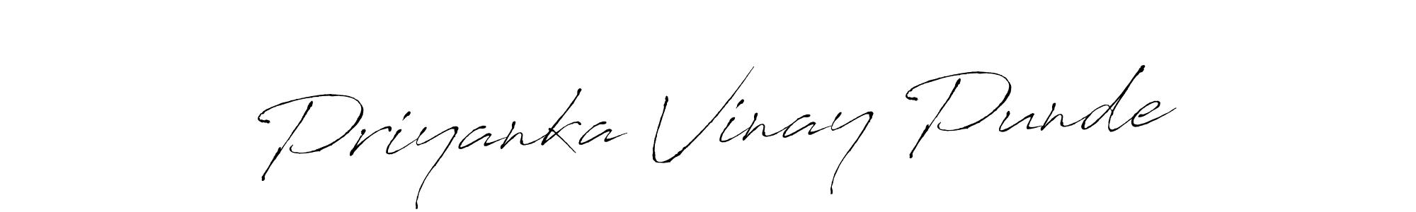 Use a signature maker to create a handwritten signature online. With this signature software, you can design (Antro_Vectra) your own signature for name Priyanka Vinay Punde. Priyanka Vinay Punde signature style 6 images and pictures png