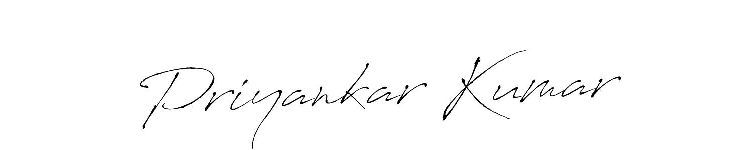 How to make Priyankar Kumar name signature. Use Antro_Vectra style for creating short signs online. This is the latest handwritten sign. Priyankar Kumar signature style 6 images and pictures png