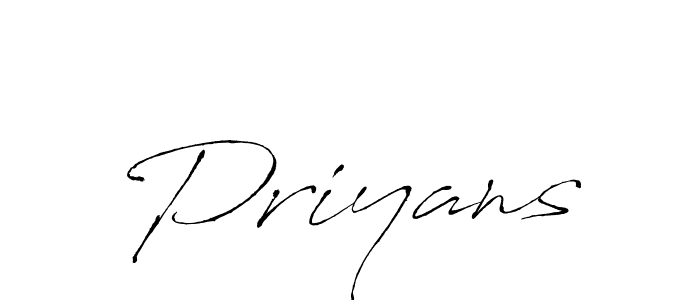 Use a signature maker to create a handwritten signature online. With this signature software, you can design (Antro_Vectra) your own signature for name Priyans. Priyans signature style 6 images and pictures png