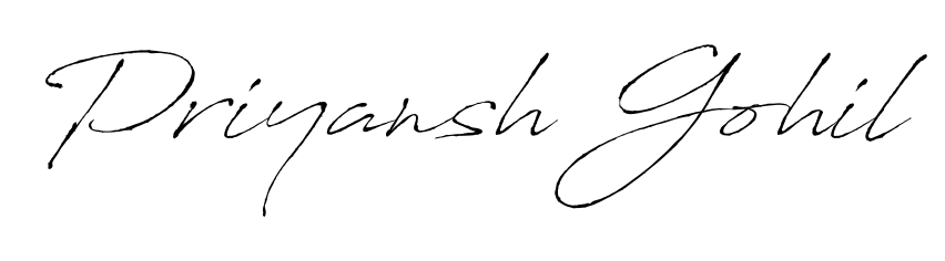Make a beautiful signature design for name Priyansh Gohil. Use this online signature maker to create a handwritten signature for free. Priyansh Gohil signature style 6 images and pictures png