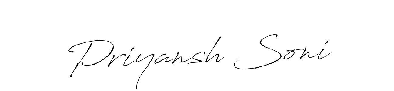 Also You can easily find your signature by using the search form. We will create Priyansh Soni name handwritten signature images for you free of cost using Antro_Vectra sign style. Priyansh Soni signature style 6 images and pictures png