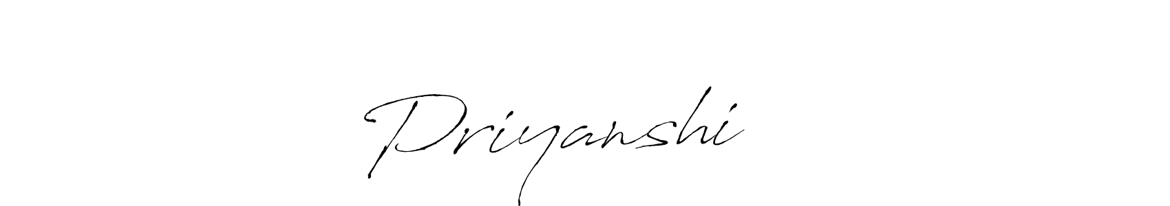 Design your own signature with our free online signature maker. With this signature software, you can create a handwritten (Antro_Vectra) signature for name Priyanshi • •. Priyanshi • • signature style 6 images and pictures png