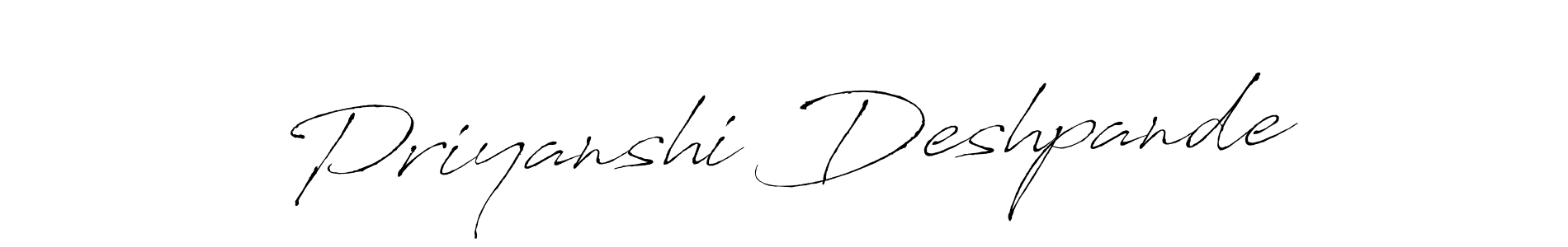 Priyanshi Deshpande stylish signature style. Best Handwritten Sign (Antro_Vectra) for my name. Handwritten Signature Collection Ideas for my name Priyanshi Deshpande. Priyanshi Deshpande signature style 6 images and pictures png