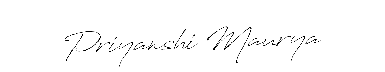 Priyanshi Maurya stylish signature style. Best Handwritten Sign (Antro_Vectra) for my name. Handwritten Signature Collection Ideas for my name Priyanshi Maurya. Priyanshi Maurya signature style 6 images and pictures png