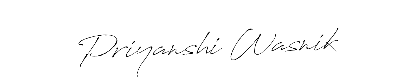 Make a beautiful signature design for name Priyanshi Wasnik. Use this online signature maker to create a handwritten signature for free. Priyanshi Wasnik signature style 6 images and pictures png