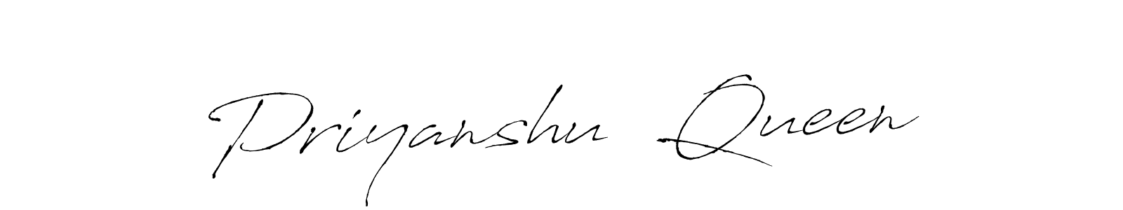 Use a signature maker to create a handwritten signature online. With this signature software, you can design (Antro_Vectra) your own signature for name Priyanshu  Queen. Priyanshu  Queen signature style 6 images and pictures png