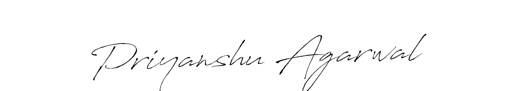 Create a beautiful signature design for name Priyanshu Agarwal. With this signature (Antro_Vectra) fonts, you can make a handwritten signature for free. Priyanshu Agarwal signature style 6 images and pictures png