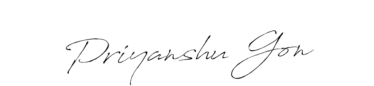 Similarly Antro_Vectra is the best handwritten signature design. Signature creator online .You can use it as an online autograph creator for name Priyanshu Gon. Priyanshu Gon signature style 6 images and pictures png