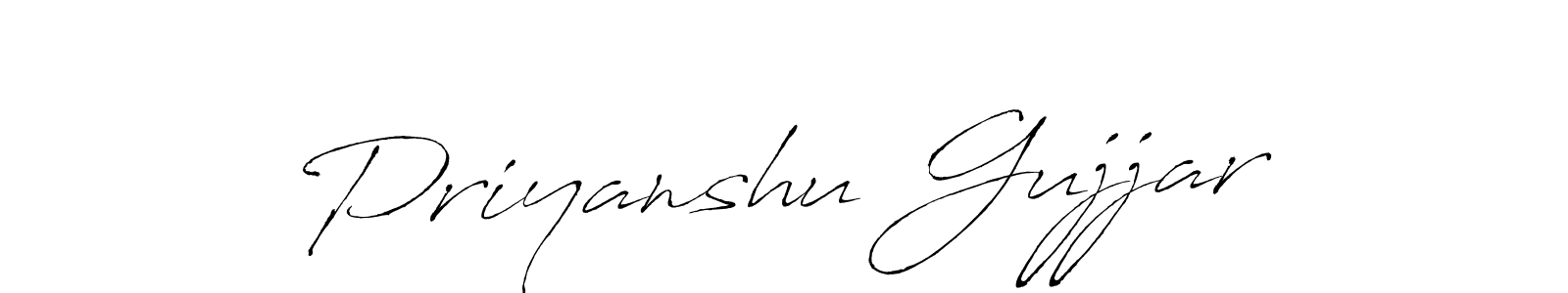 Create a beautiful signature design for name Priyanshu Gujjar. With this signature (Antro_Vectra) fonts, you can make a handwritten signature for free. Priyanshu Gujjar signature style 6 images and pictures png