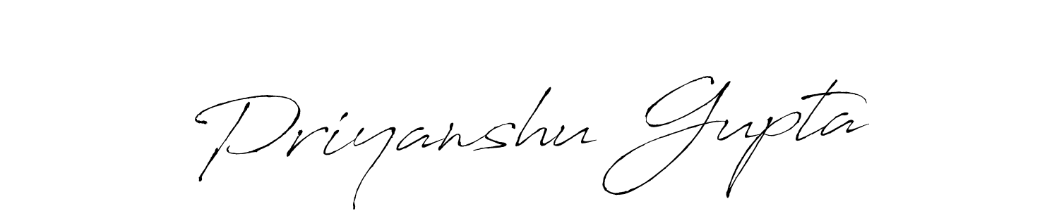 How to make Priyanshu Gupta name signature. Use Antro_Vectra style for creating short signs online. This is the latest handwritten sign. Priyanshu Gupta signature style 6 images and pictures png