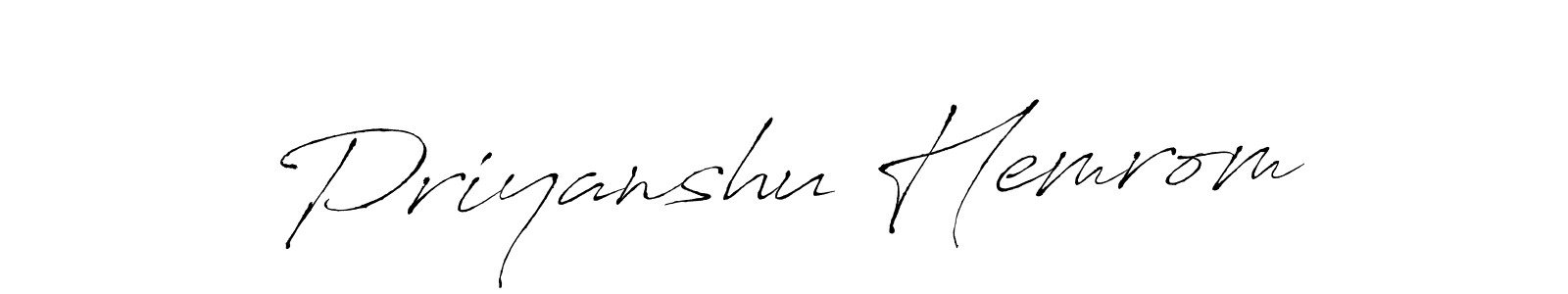 Design your own signature with our free online signature maker. With this signature software, you can create a handwritten (Antro_Vectra) signature for name Priyanshu Hemrom. Priyanshu Hemrom signature style 6 images and pictures png