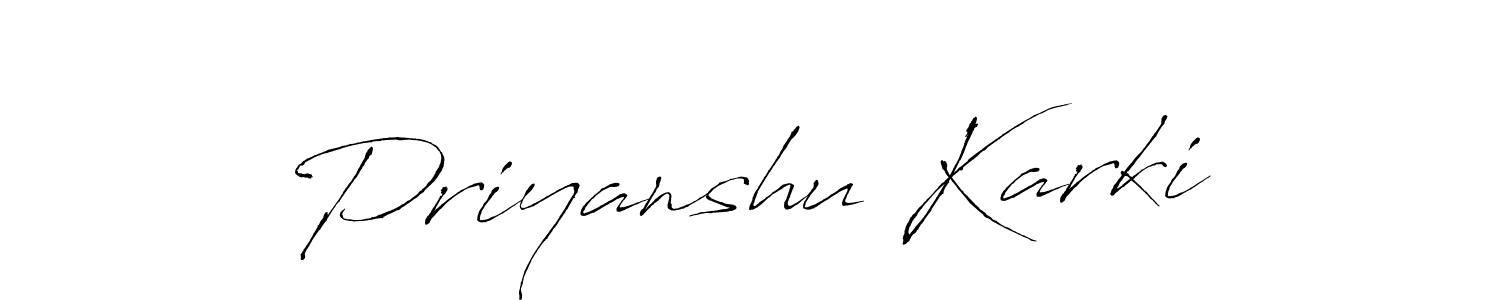 How to make Priyanshu Karki signature? Antro_Vectra is a professional autograph style. Create handwritten signature for Priyanshu Karki name. Priyanshu Karki signature style 6 images and pictures png