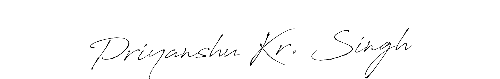 Design your own signature with our free online signature maker. With this signature software, you can create a handwritten (Antro_Vectra) signature for name Priyanshu Kr. Singh. Priyanshu Kr. Singh signature style 6 images and pictures png