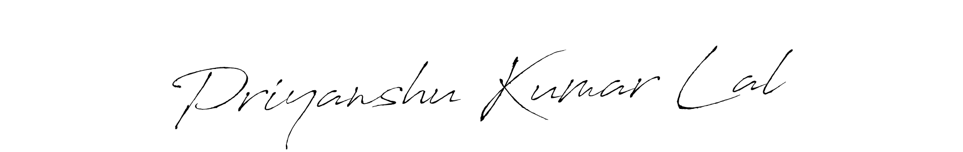 How to make Priyanshu Kumar Lal name signature. Use Antro_Vectra style for creating short signs online. This is the latest handwritten sign. Priyanshu Kumar Lal signature style 6 images and pictures png