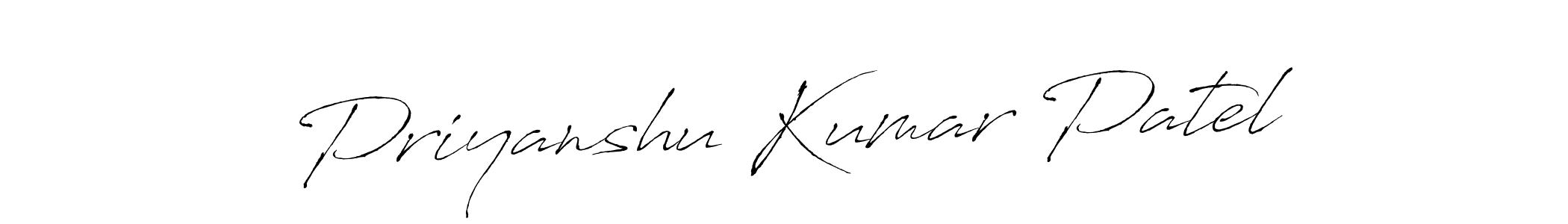 How to make Priyanshu Kumar Patel signature? Antro_Vectra is a professional autograph style. Create handwritten signature for Priyanshu Kumar Patel name. Priyanshu Kumar Patel signature style 6 images and pictures png