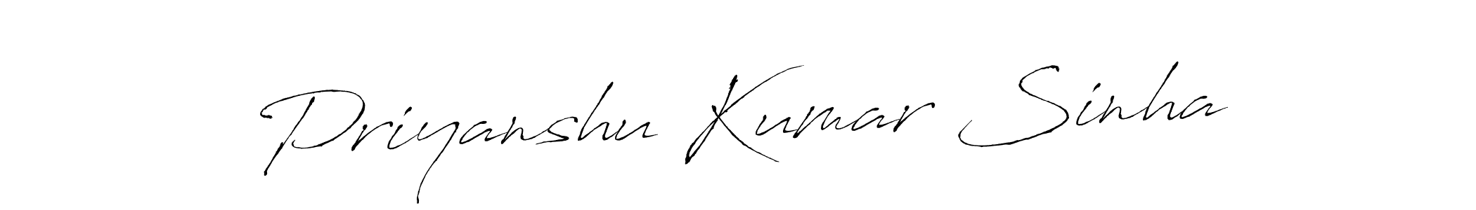 How to make Priyanshu Kumar Sinha signature? Antro_Vectra is a professional autograph style. Create handwritten signature for Priyanshu Kumar Sinha name. Priyanshu Kumar Sinha signature style 6 images and pictures png