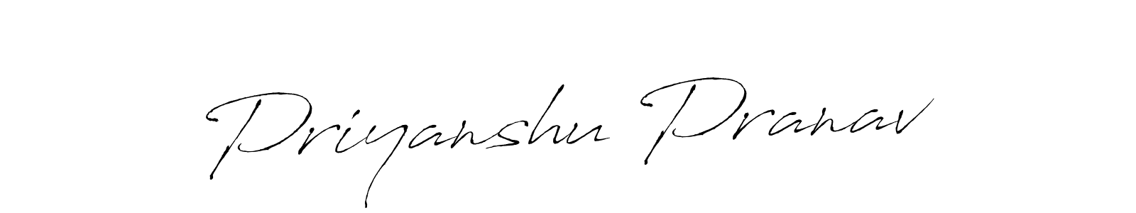 Priyanshu Pranav stylish signature style. Best Handwritten Sign (Antro_Vectra) for my name. Handwritten Signature Collection Ideas for my name Priyanshu Pranav. Priyanshu Pranav signature style 6 images and pictures png
