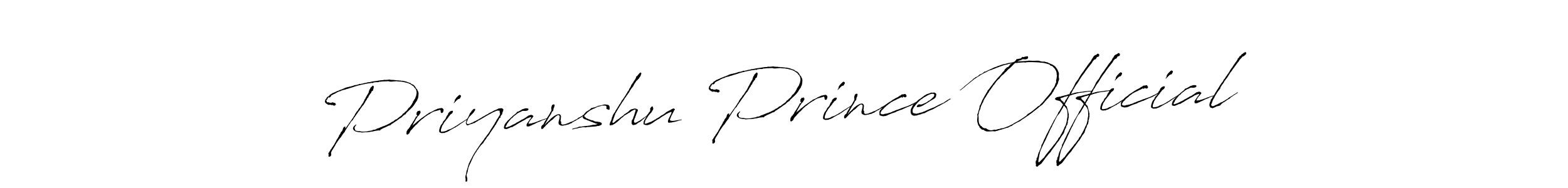 Also we have Priyanshu Prince Official name is the best signature style. Create professional handwritten signature collection using Antro_Vectra autograph style. Priyanshu Prince Official signature style 6 images and pictures png