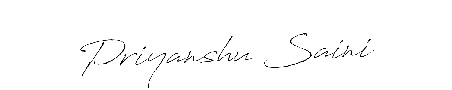 How to make Priyanshu Saini signature? Antro_Vectra is a professional autograph style. Create handwritten signature for Priyanshu Saini name. Priyanshu Saini signature style 6 images and pictures png