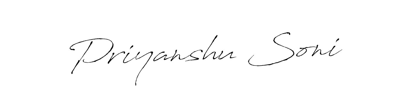 Also we have Priyanshu Soni name is the best signature style. Create professional handwritten signature collection using Antro_Vectra autograph style. Priyanshu Soni signature style 6 images and pictures png