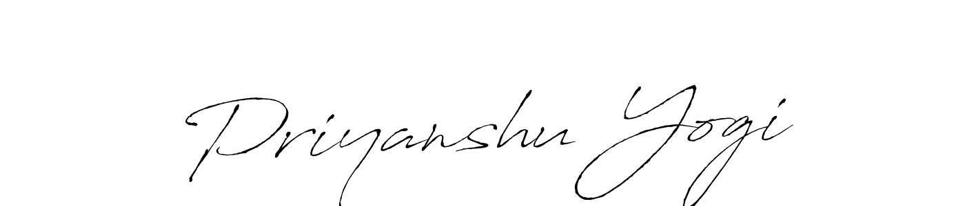 Create a beautiful signature design for name Priyanshu Yogi. With this signature (Antro_Vectra) fonts, you can make a handwritten signature for free. Priyanshu Yogi signature style 6 images and pictures png