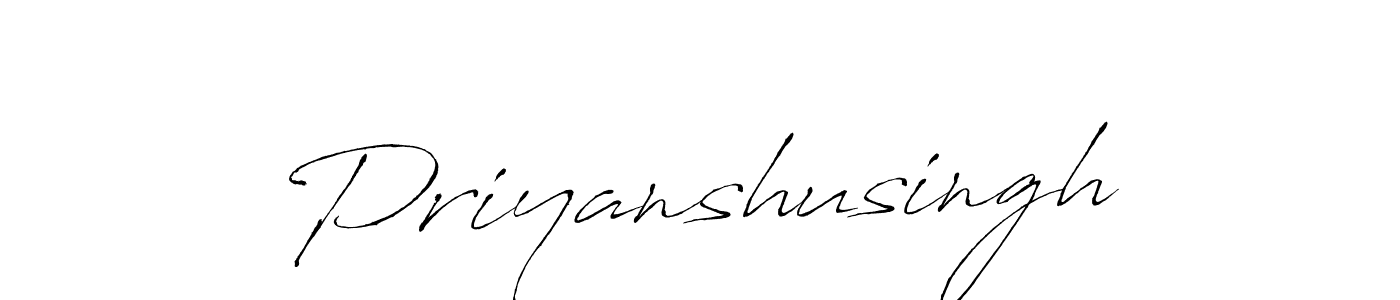 Design your own signature with our free online signature maker. With this signature software, you can create a handwritten (Antro_Vectra) signature for name Priyanshusingh. Priyanshusingh signature style 6 images and pictures png