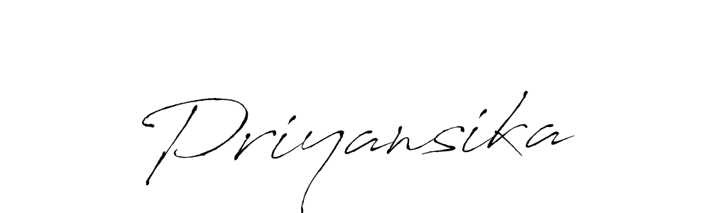 Design your own signature with our free online signature maker. With this signature software, you can create a handwritten (Antro_Vectra) signature for name Priyansika. Priyansika signature style 6 images and pictures png