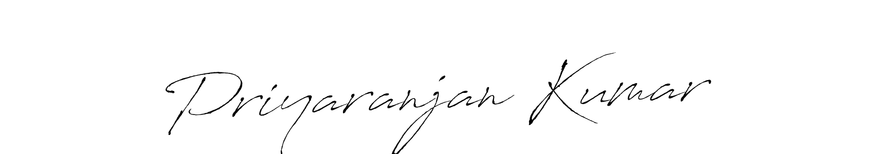 Create a beautiful signature design for name Priyaranjan Kumar. With this signature (Antro_Vectra) fonts, you can make a handwritten signature for free. Priyaranjan Kumar signature style 6 images and pictures png