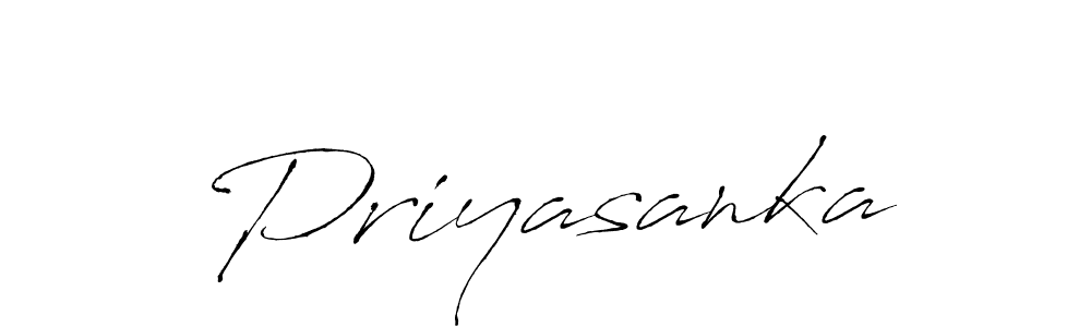 Make a beautiful signature design for name Priyasanka. With this signature (Antro_Vectra) style, you can create a handwritten signature for free. Priyasanka signature style 6 images and pictures png