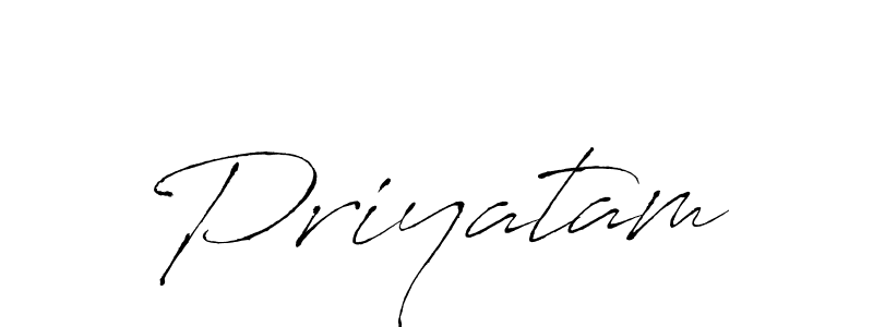 Design your own signature with our free online signature maker. With this signature software, you can create a handwritten (Antro_Vectra) signature for name Priyatam. Priyatam signature style 6 images and pictures png