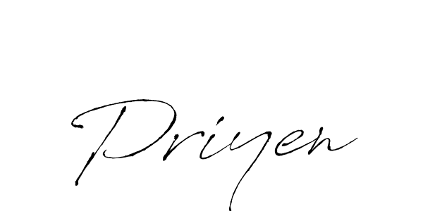 Create a beautiful signature design for name Priyen. With this signature (Antro_Vectra) fonts, you can make a handwritten signature for free. Priyen signature style 6 images and pictures png