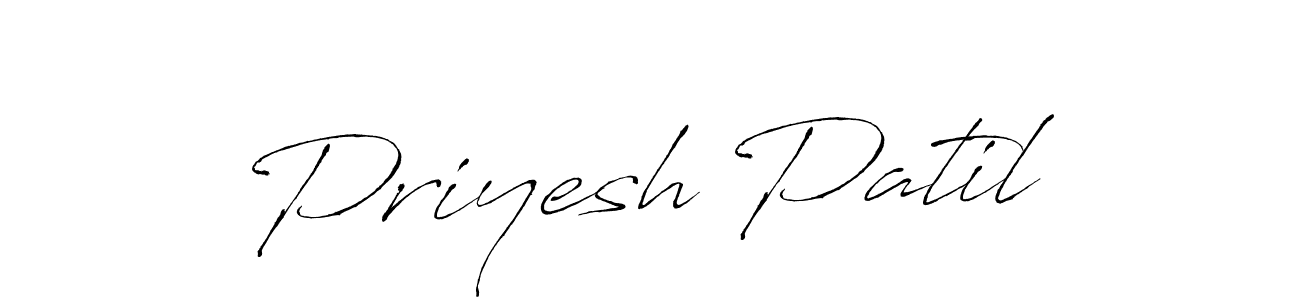 Create a beautiful signature design for name Priyesh Patil. With this signature (Antro_Vectra) fonts, you can make a handwritten signature for free. Priyesh Patil signature style 6 images and pictures png