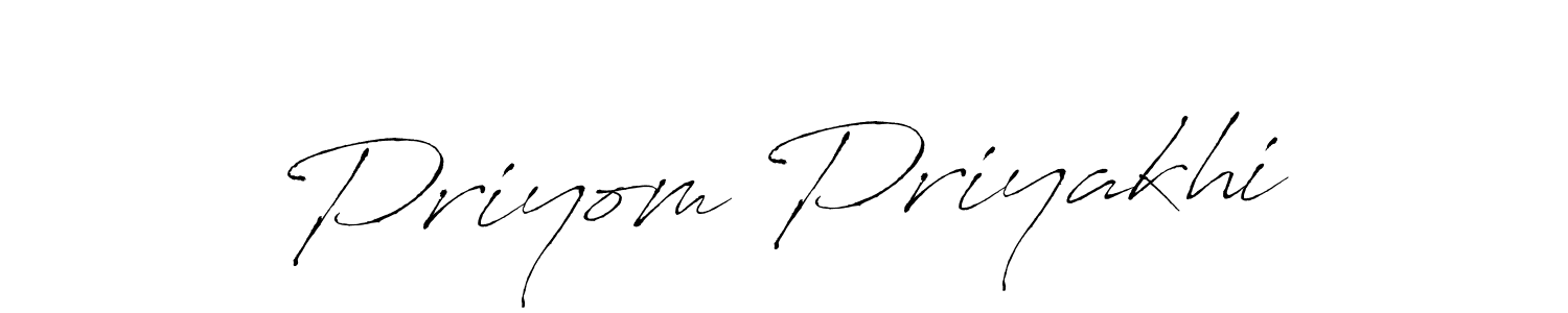 Priyom Priyakhi stylish signature style. Best Handwritten Sign (Antro_Vectra) for my name. Handwritten Signature Collection Ideas for my name Priyom Priyakhi. Priyom Priyakhi signature style 6 images and pictures png