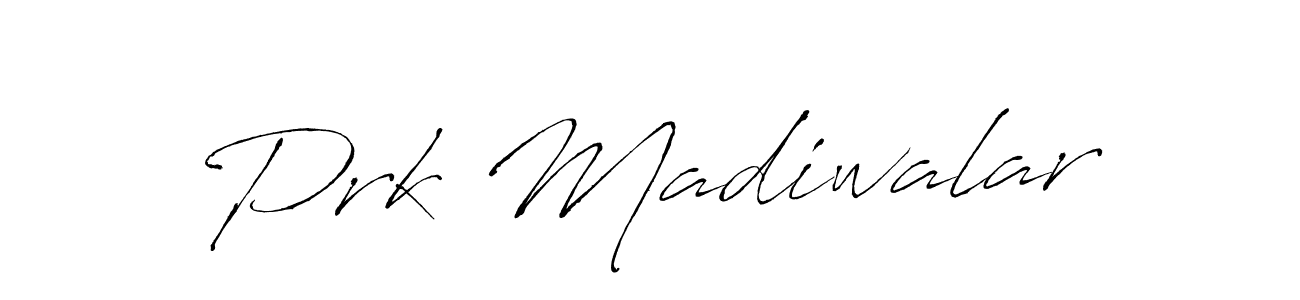 Create a beautiful signature design for name Prk Madiwalar. With this signature (Antro_Vectra) fonts, you can make a handwritten signature for free. Prk Madiwalar signature style 6 images and pictures png