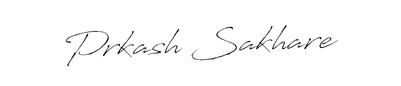 Make a beautiful signature design for name Prkash Sakhare. With this signature (Antro_Vectra) style, you can create a handwritten signature for free. Prkash Sakhare signature style 6 images and pictures png