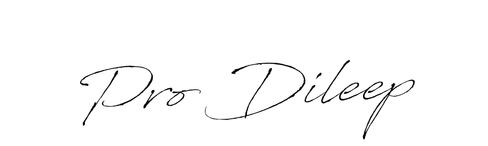 Also we have Pro Dileep name is the best signature style. Create professional handwritten signature collection using Antro_Vectra autograph style. Pro Dileep signature style 6 images and pictures png