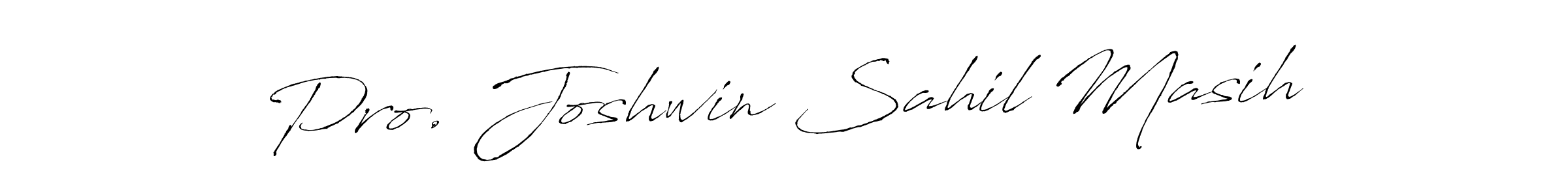 Use a signature maker to create a handwritten signature online. With this signature software, you can design (Antro_Vectra) your own signature for name Pro. Joshwin Sahil Masih. Pro. Joshwin Sahil Masih signature style 6 images and pictures png