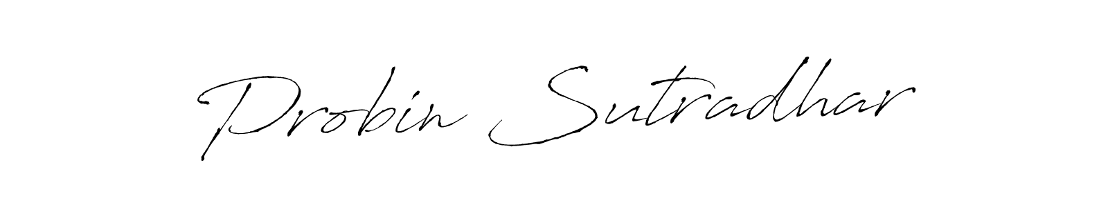 Create a beautiful signature design for name Probin Sutradhar. With this signature (Antro_Vectra) fonts, you can make a handwritten signature for free. Probin Sutradhar signature style 6 images and pictures png