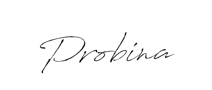 Make a beautiful signature design for name Probina. With this signature (Antro_Vectra) style, you can create a handwritten signature for free. Probina signature style 6 images and pictures png