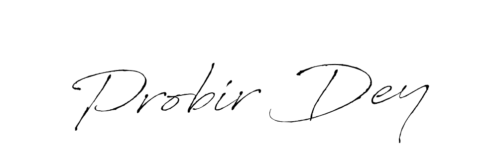 How to make Probir Dey signature? Antro_Vectra is a professional autograph style. Create handwritten signature for Probir Dey name. Probir Dey signature style 6 images and pictures png