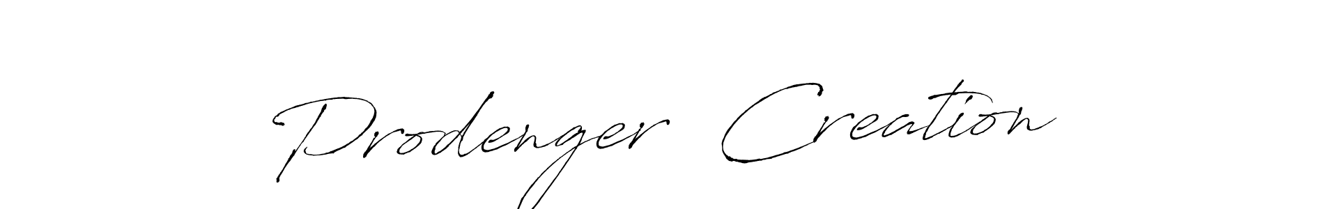 Use a signature maker to create a handwritten signature online. With this signature software, you can design (Antro_Vectra) your own signature for name Prodenger  Creation. Prodenger  Creation signature style 6 images and pictures png