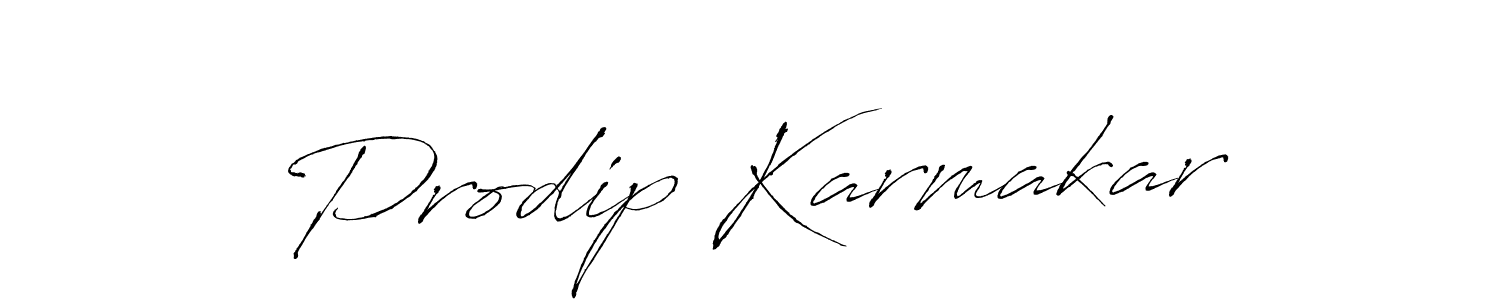 How to make Prodip Karmakar name signature. Use Antro_Vectra style for creating short signs online. This is the latest handwritten sign. Prodip Karmakar signature style 6 images and pictures png