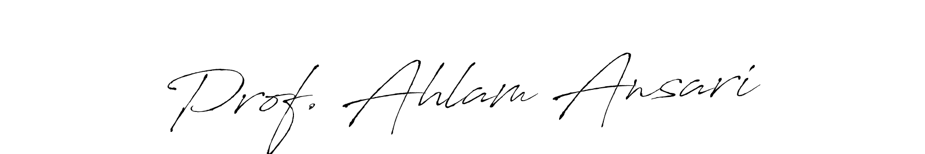 The best way (Antro_Vectra) to make a short signature is to pick only two or three words in your name. The name Prof. Ahlam Ansari include a total of six letters. For converting this name. Prof. Ahlam Ansari signature style 6 images and pictures png