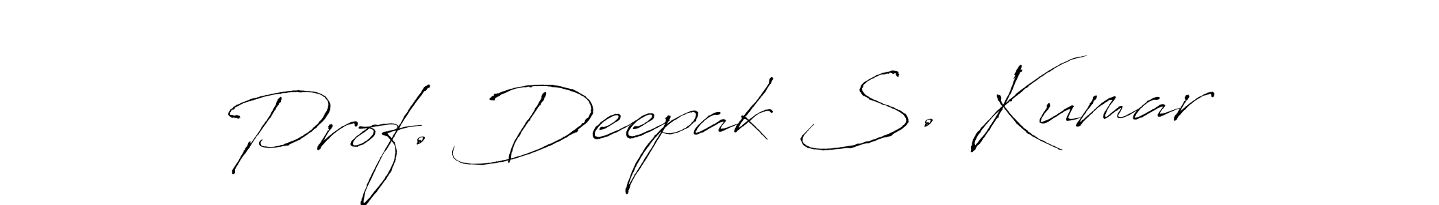 The best way (Antro_Vectra) to make a short signature is to pick only two or three words in your name. The name Prof. Deepak S. Kumar include a total of six letters. For converting this name. Prof. Deepak S. Kumar signature style 6 images and pictures png